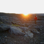 Tramonto sulla lava