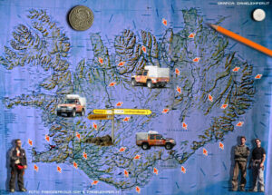 Mappa del percorso in Islanda