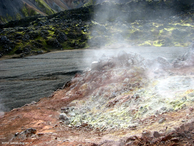 Affioramento di zolfo